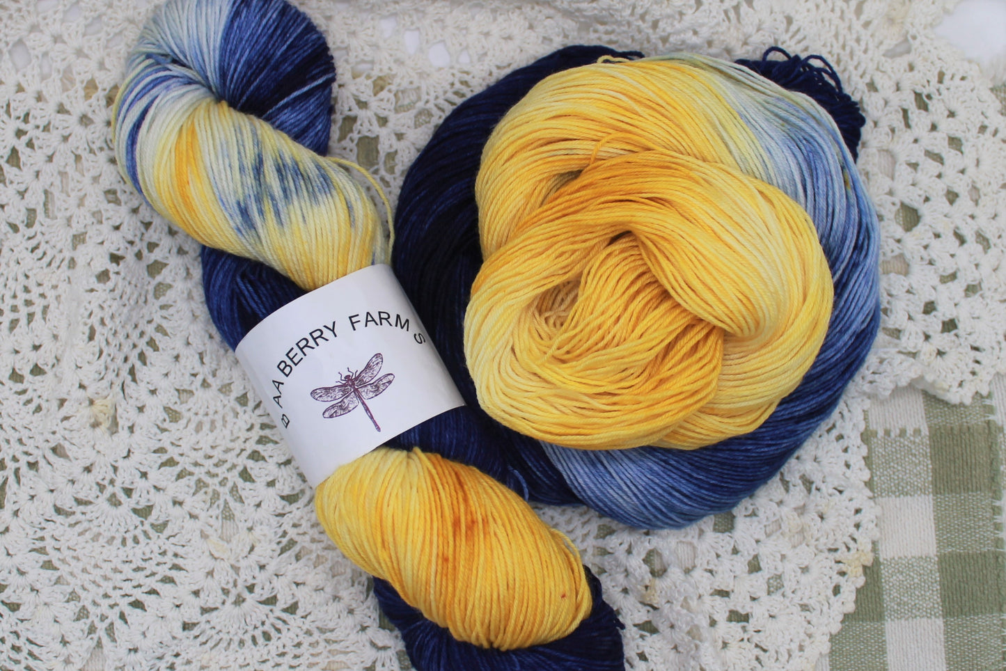 Sock/ fingering weight yarn, Starry Night, of course.