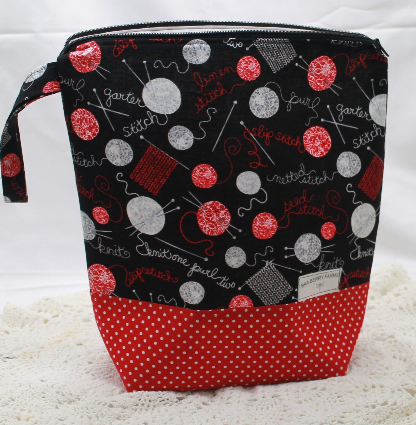 Knittings my Yoga Large Wedge Project bag
