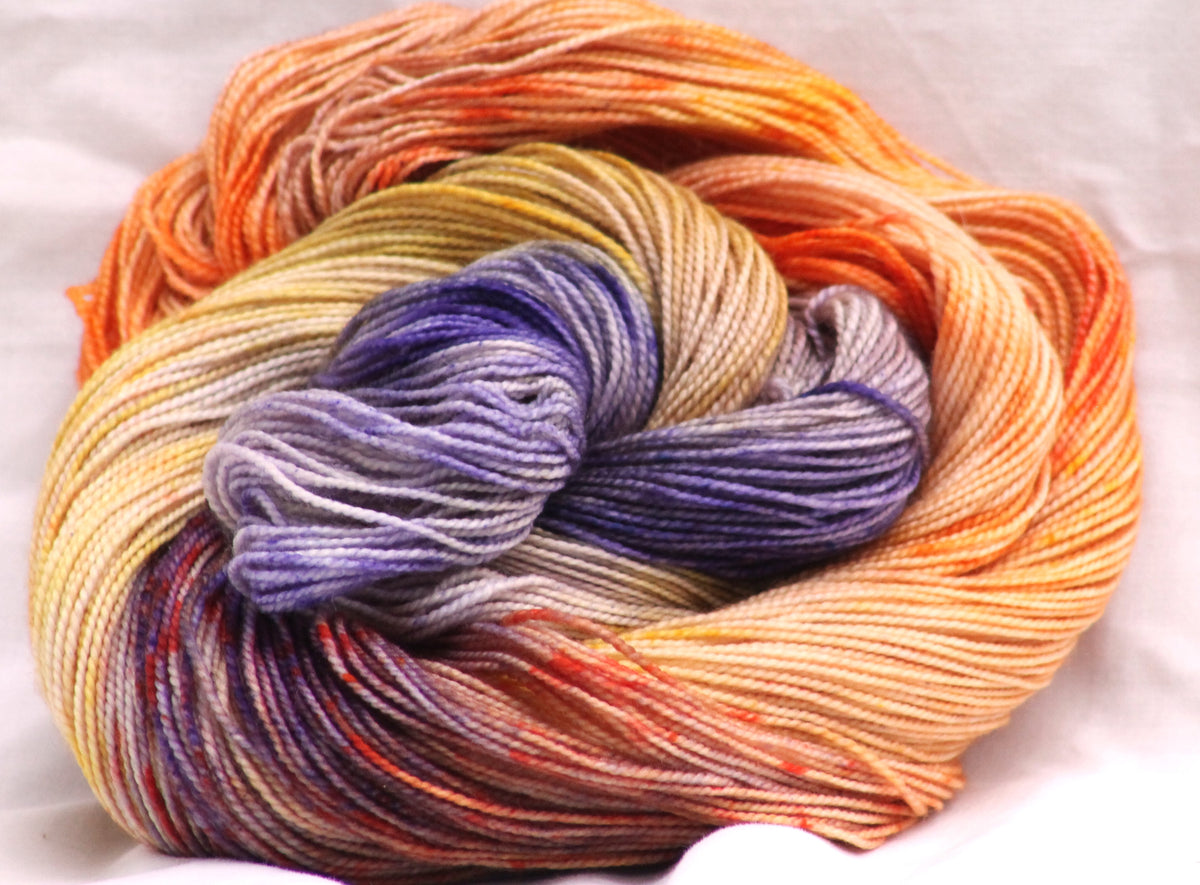 Sock/ fingering weight yarn, Lake Jackson Sunset